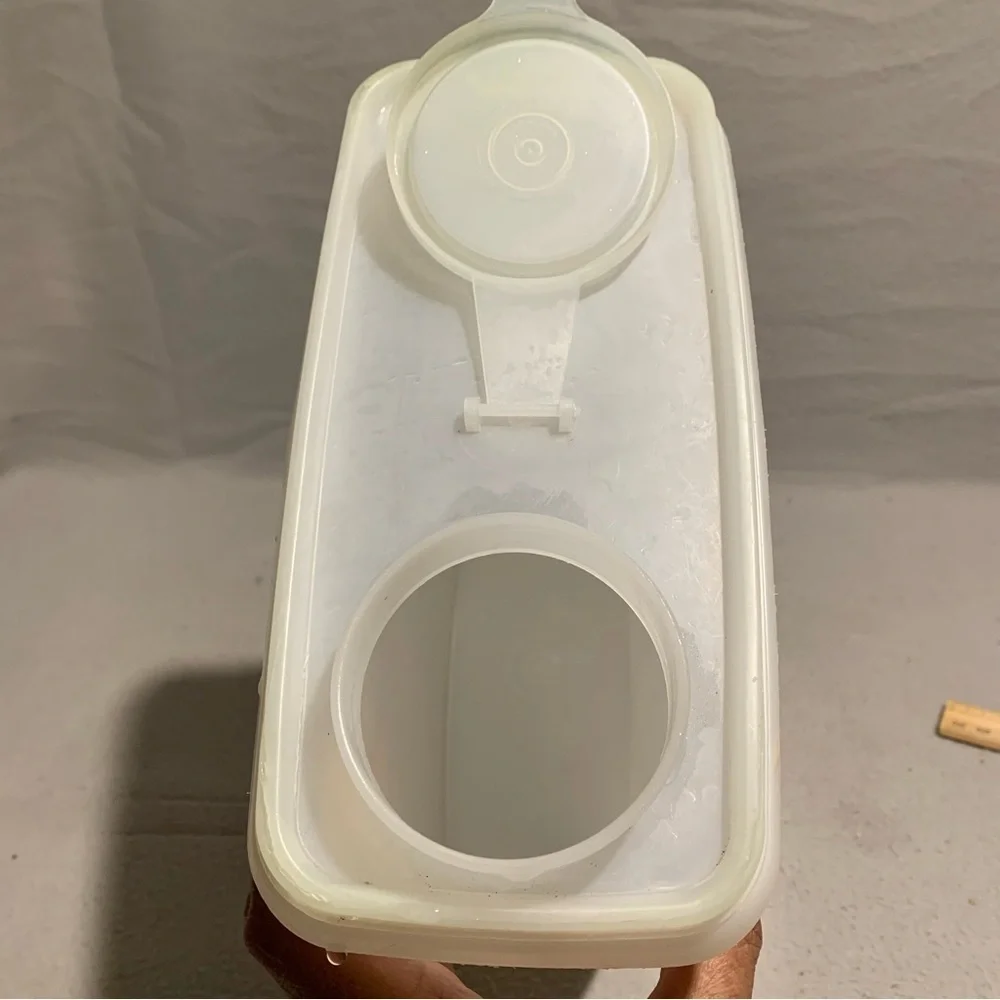 Tupperware Cereal Keeper Squared Storage Container White/Clear